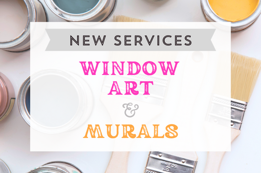 Introducing my new services: Custom Window Art & Murals